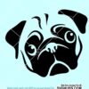 Cute Pug Face SVG