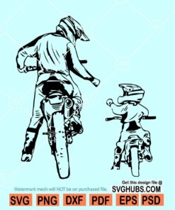 Father and Son Biker Svg