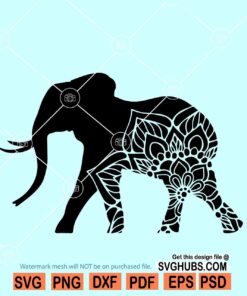 Elephant Mandala SVG