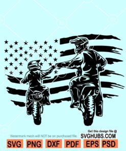 Father and Son dirt Biker Svg