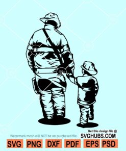 Firefighter Father and Son svg