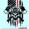 Firefighter Skull Svg