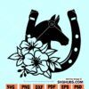 Floral horseshoe SVG