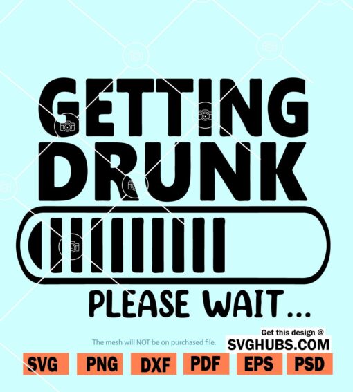 Getting drunk please wait svg