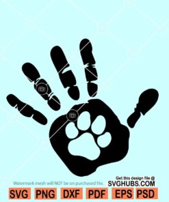 Hand paw print svg