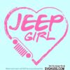 Jeep Girl Pink heart svg