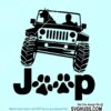 Jeep and dog SVG