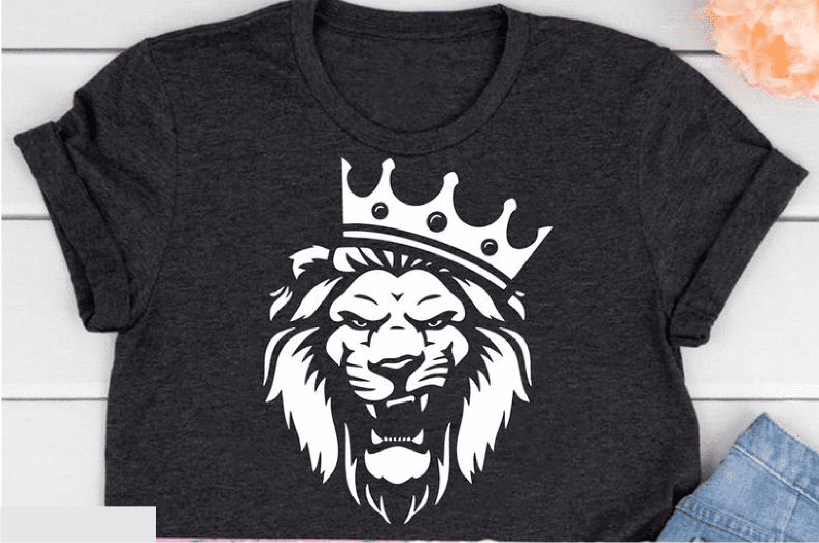 King Lion SVG, Lion with crown svg, Lion king svg, Royal Lion in Crown Svg