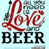 Love and beer svg
