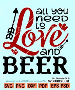 Love and beer svg