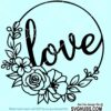 Love floral SVG