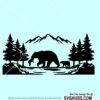 Mama Bear and Cubs SVG