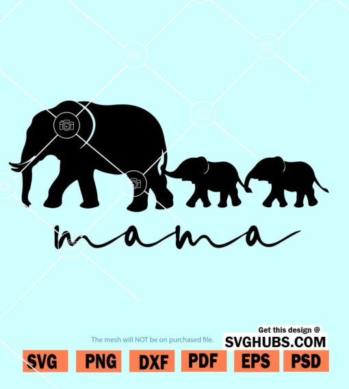 Mama Elephant svg