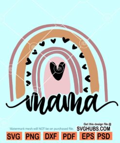 Mama boho rainbow SVG