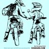 Mom and daughter Bike SVG