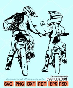 Mom and daughter Bike SVG