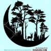 Moon and forest svg