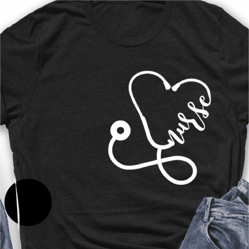 Nurse stethoscope heart svg, Nurse life svg, Nurse heart svg, Nurses week svg - Image 2
