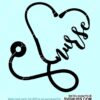 Nurse stethoscope heart svg