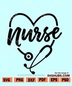 Nurse stethoscope svg