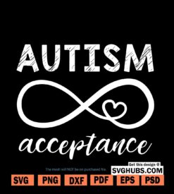 Red Instead Autism Svg