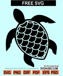 Sea Turtle SVG free