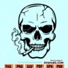 Skull smoking svg