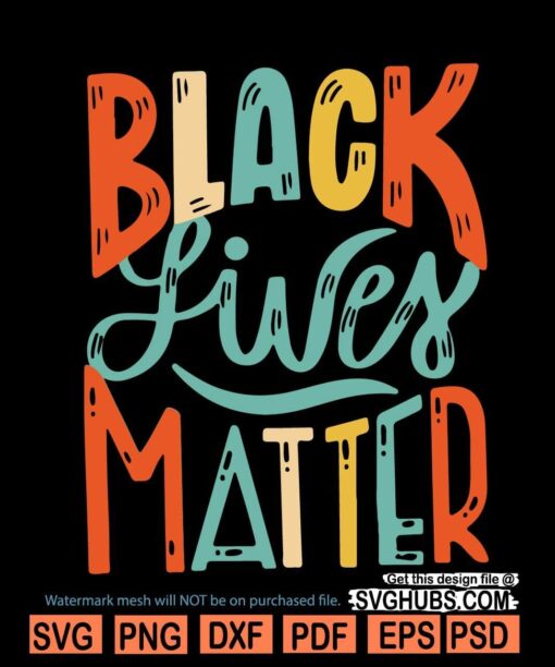 Vintage Black lives Matter SVG