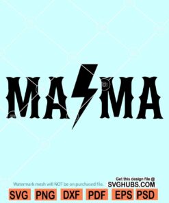 mama lightning bolt svg