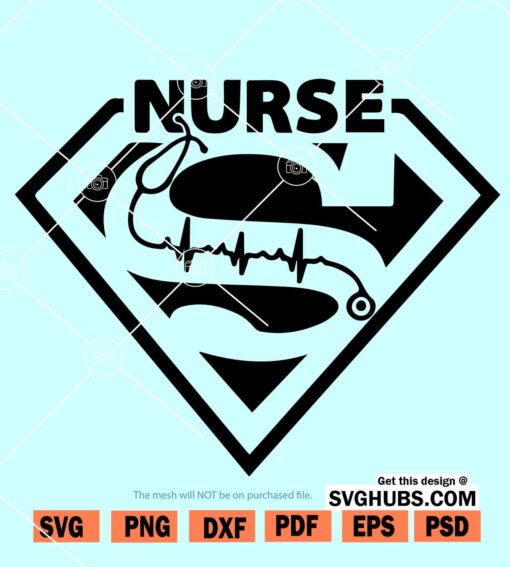 Superhero nurse SVG