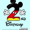 2nd Birthday Mickey svg