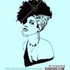 Afro Woman Turban svg