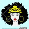 Afro queen with crown SVG