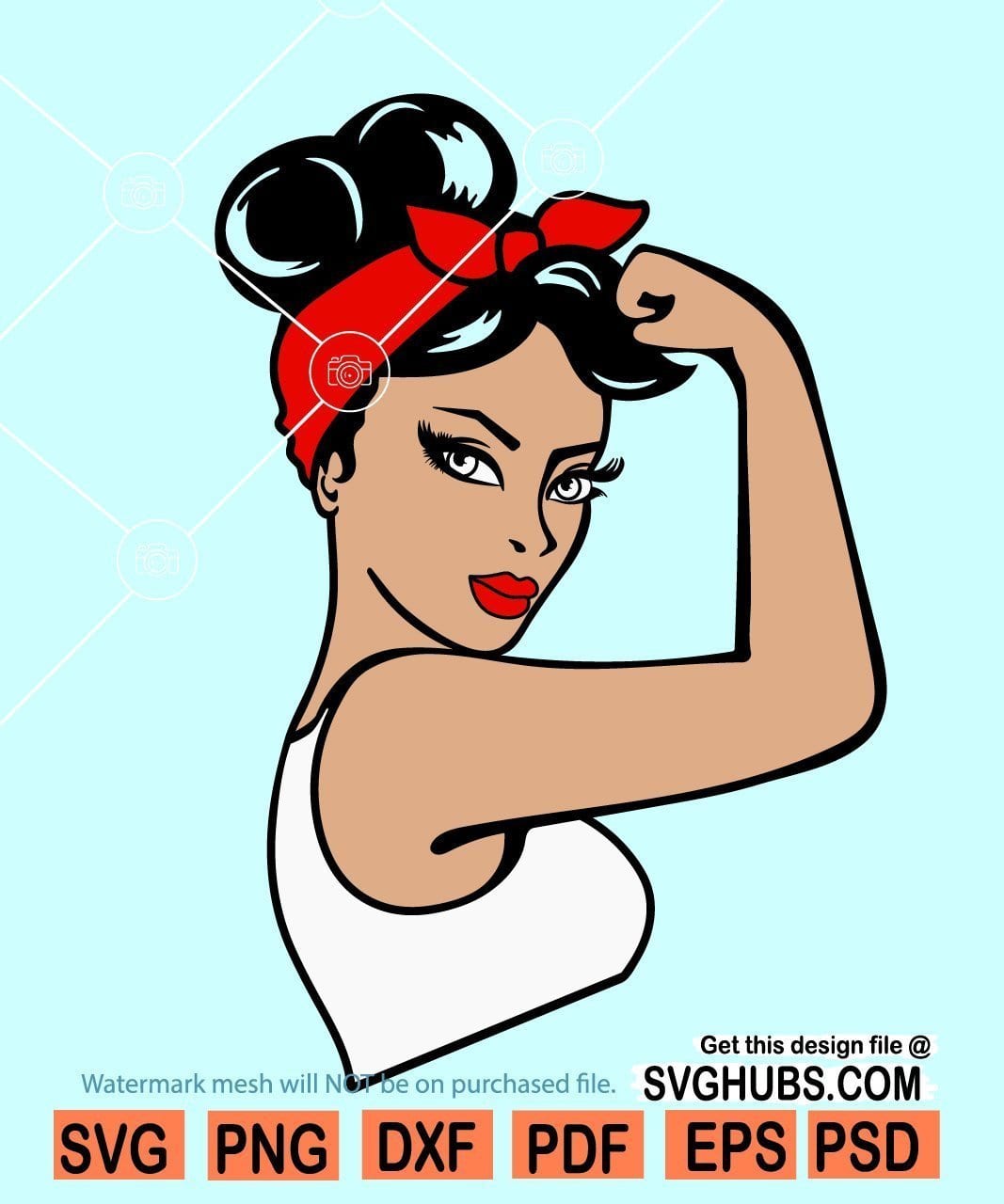 Afro rosie the riveter SVG.