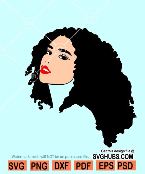 Afro woman SVG