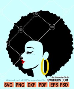 Afro woman SVG file