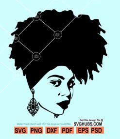 Afro woman svg