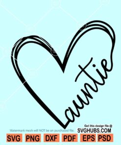 Auntie Heart SVG