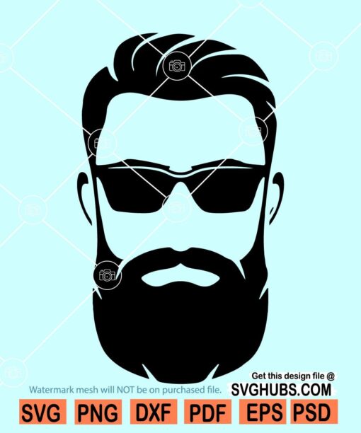 Bearded man svg