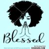 Black woman praying svg
