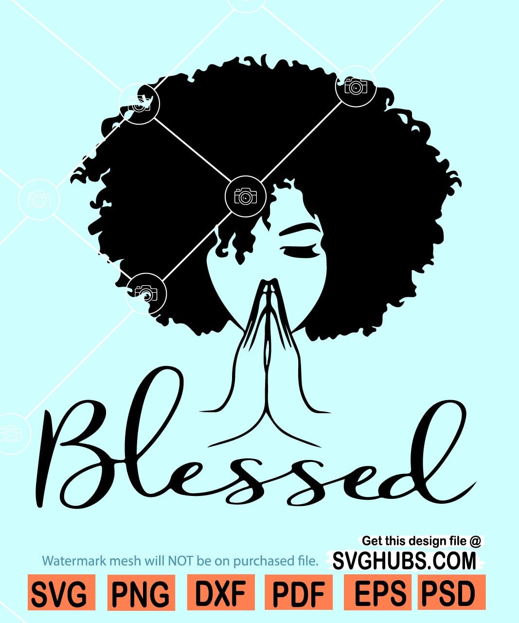 Download Black Woman Praying Svg Woman Praying Svg Praying Hands Svg Svg Hubs