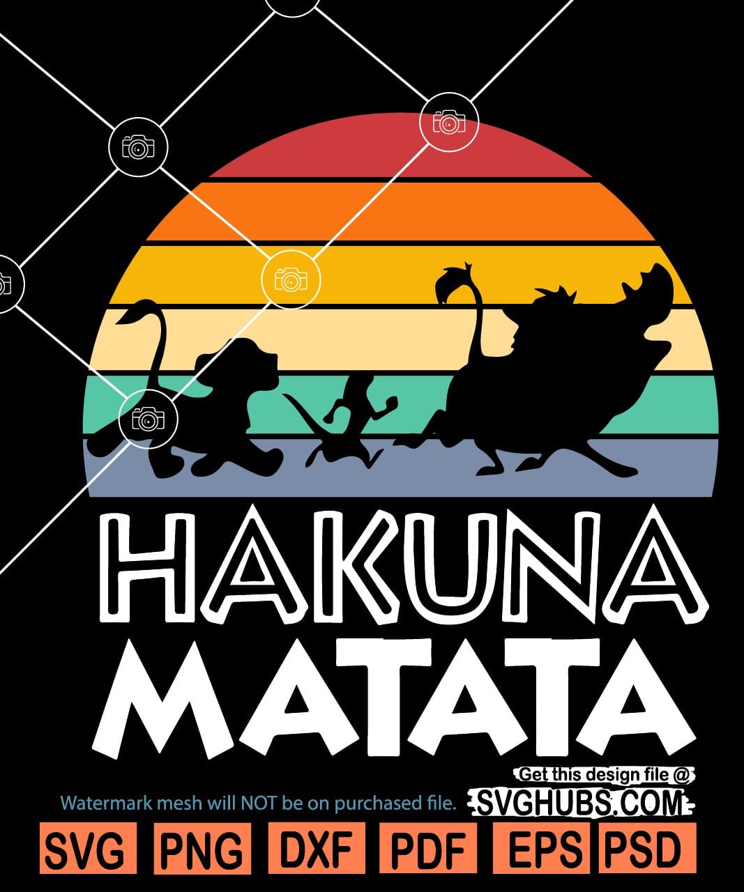 Hakuna Matata SVG, Hakuna Matata No Worries SVG, Lion King SVG
