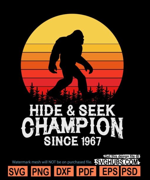 Hide and seek champion since 1967 svg