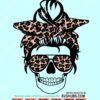 Messy bun leopard prints svg