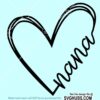 Nana heart SVG