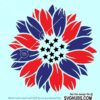 Patriotic sunflower SVG