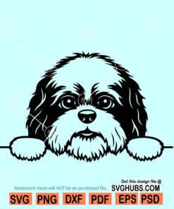 Peeking Shih Tzu svg