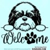 Shih Tzu Welcome sign SVG