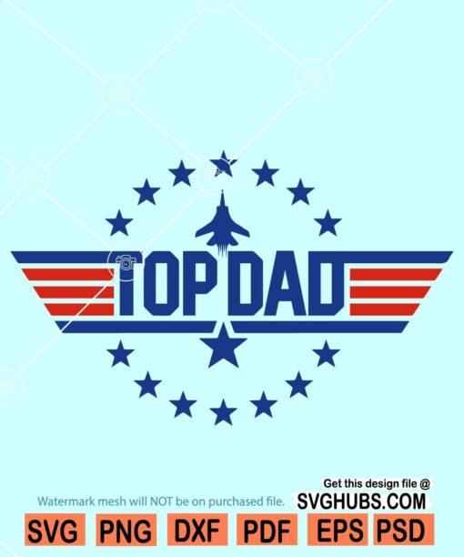 Top dad SVG