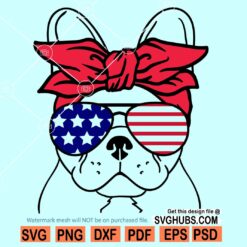 4th of July French Bulldog SVG